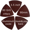 XXGO 100 Pcs 80 Grits 3-1/2 Inch 90mm Triangular Hook