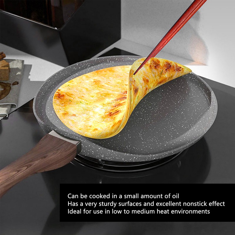 Frying Pan with Magnetic Base Rapid Heat Conduction Prevents Stick