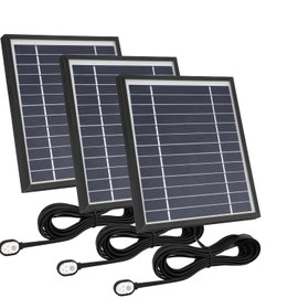 Uogw 3 Pack Solar Panel Charger for Arlo Ultra/Pro 4/5S 2K/Go 2, with 11.5ft Waterproof Magnetic Charging Cable, Adjustable Mount - Black