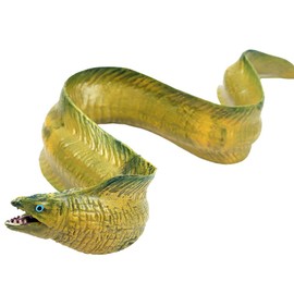 Flormoon Animal Figures Realistic Moray EEL Plastic Early Educational Toys Cupcake Topper Party Gift for Kids 3+ Year Old