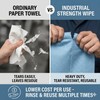 4 Rolls Industrial Cleaning Wipes Jumbo Roll 500 Sheets 12"x