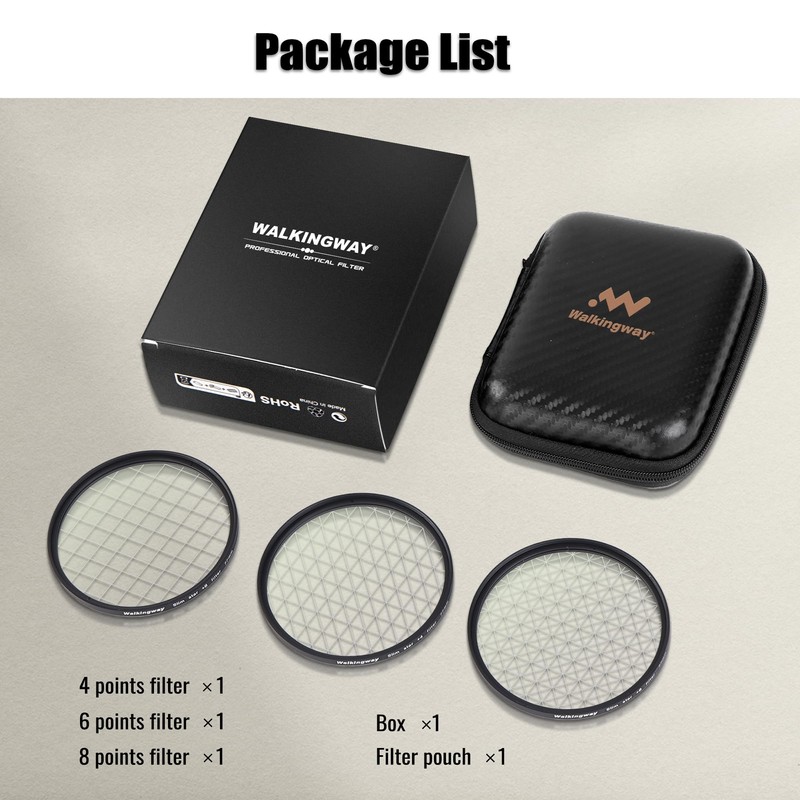 Walking Way Star Filter 72 mm Star Filter Set 4
