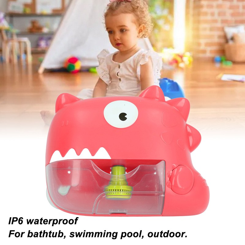 Electronic Bubble Maker Toy Cartoon Dinosaur Shaped 3 Gears IP6