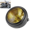 7in 55W Motorcycle Grill Headlight Retro Style Halogen Head Lamp