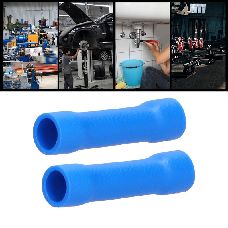 1000 Pcs Blue Butt Connectors Fully Insulated Crimp Terminal Connectors