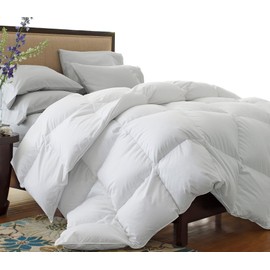 SUPERIOR Oversized All-Season Reversible Down Alternative Comforter, Full/Queen, White