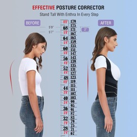 Shoulder Brace Posture Corrector For Women Men, XinM Back Support Belt Lower Back Brace Scoliosis And Hunchback Correction Shoulder Support Spine Corrector Adjustable Posture Trainer - Black (Large)