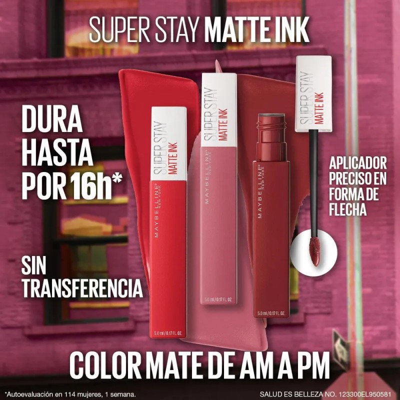 Pack x5 Labiales Liquidos Matte Maybelline De Larga Duración Superstay