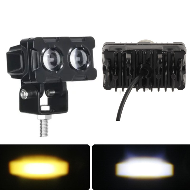 2PCS Motorcycle LED Fog Lights Rust Proof Shockproof Bright Light