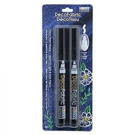 UCHIDA Deco Fabric Marker 2 Pack of Black
