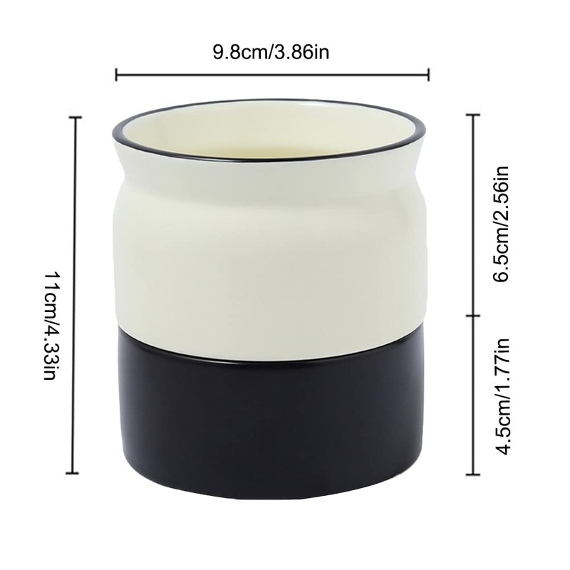 Acaino Ceramic Kitchen Utensil Holder, Kitchen Utensils Container with Drip