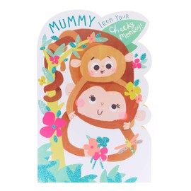 UK Greetings Mother's Day Card With Envelope - Cheeky Monkey Design