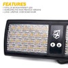 Xprite White Amber 48LED Visor Strobe Flashing Lights Interior Windshield