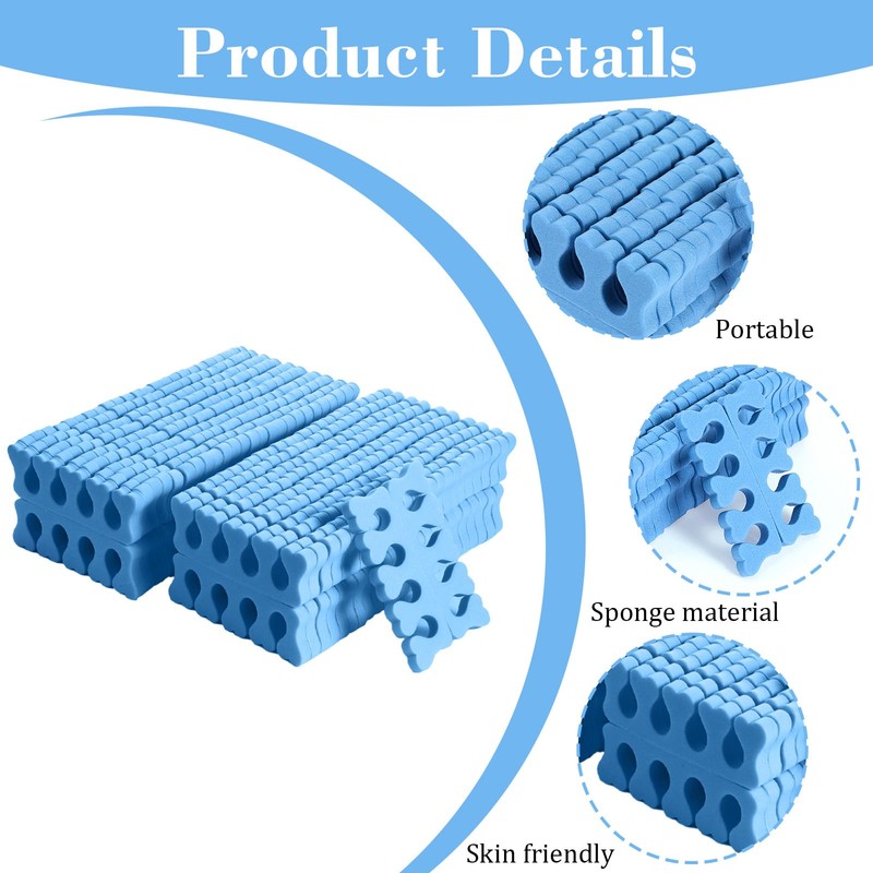 100 Pcs Sponge Toe Separators Soft Finger Separators Premium Pedicure