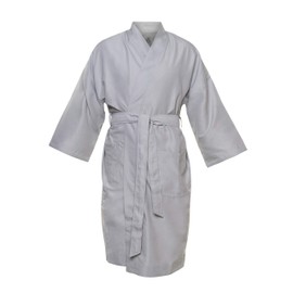 CHADSWORTH AND HAIG Kimono Spa & Hotel Luxury Bathrobe - Lightweight Microfiber Shell With Plush Minx Lining - Men & Women (Unisex) - SAGE/IVORY - S/M
