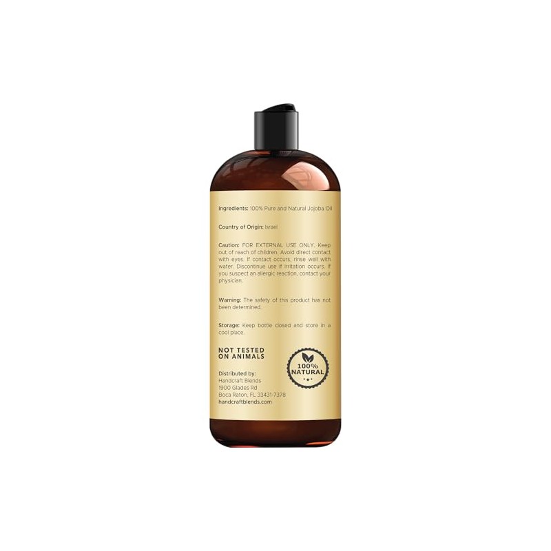 Handcraft Blends Jojoba Oil 473 100 Pure Natural Grade Carrier