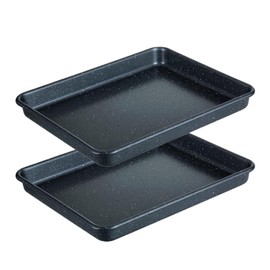 Walooza 11 Inch Nonstick Baking Sheets Set of 2, Carbon Steel Cookie Sheets for Baking, Heavy Duty & Stackable Baking Pans for Oven, Non Toxic & Easy Clean, 11x9 Inch Baking Trays