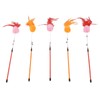 5pcs Funny Cat Stick Ergonomic Interactive Cat Feather Toy with