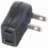 Yazawa Corporation Y02SA02BK L Type Plug Adapter Vertical AC 1 Port Black