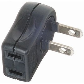 Yazawa Corporation Y02SA02BK L Type Plug Adapter Vertical AC 1 Port Black