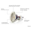 lambado® Premium LED-spotlight, 230 V, brushed gold, bright and economical,