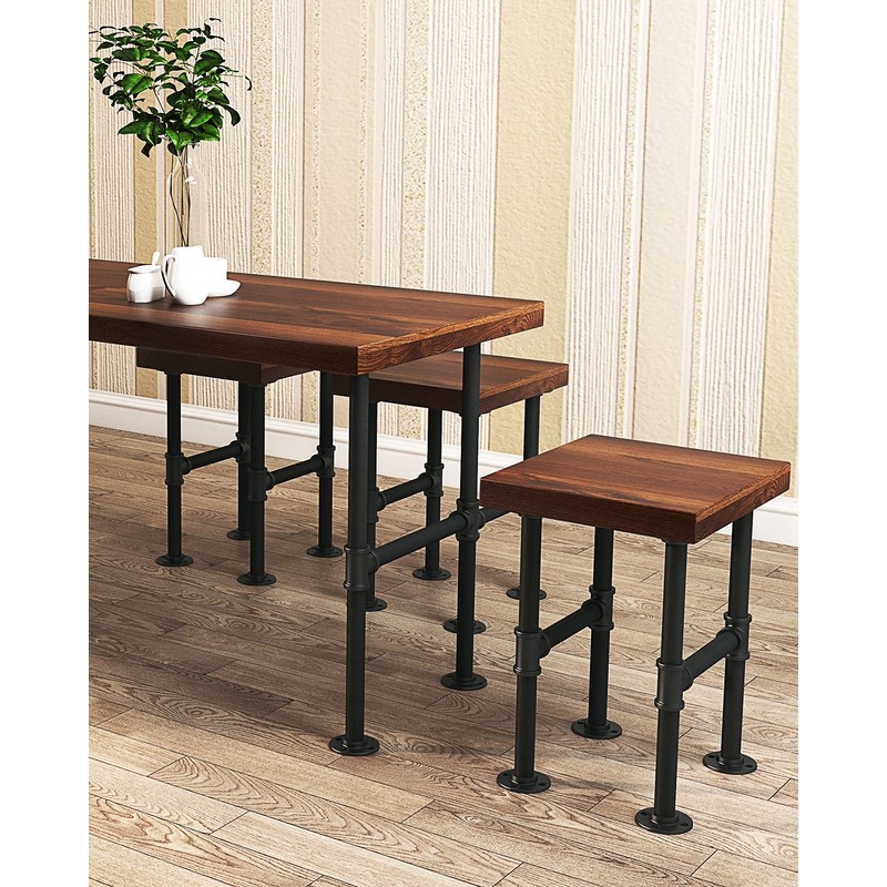 Niubid 28 Inch Industrial Pipe Table Leg Set - Iron