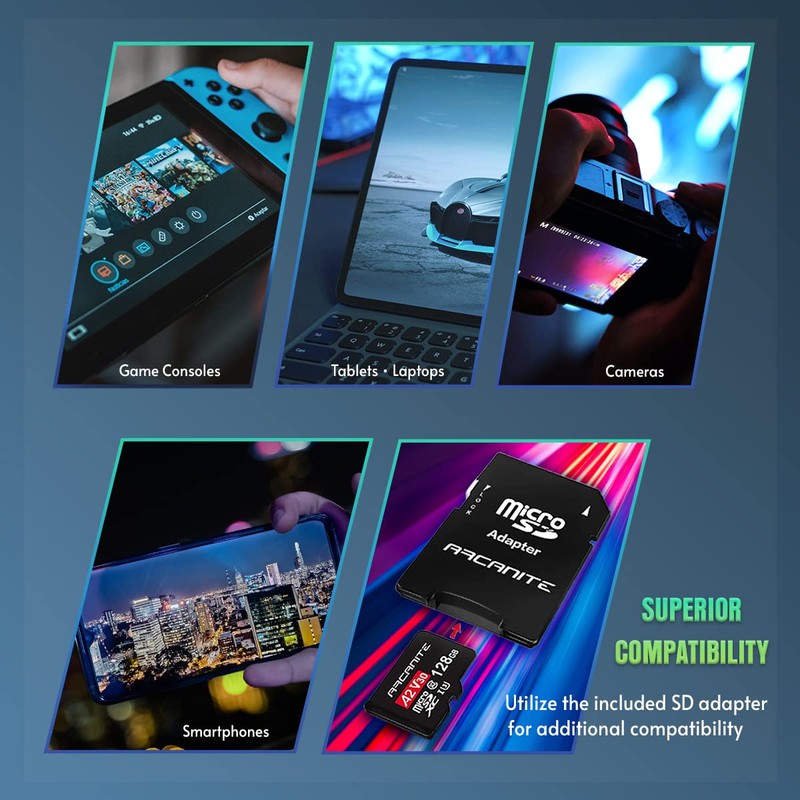 ARCANITE microSD Memory Card with Adapter 128 GB