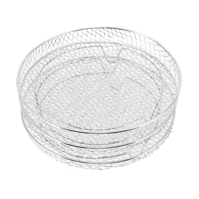3Pcs Air Fryer Dehydrator Racks Stackable Food Grade Stainless Steel