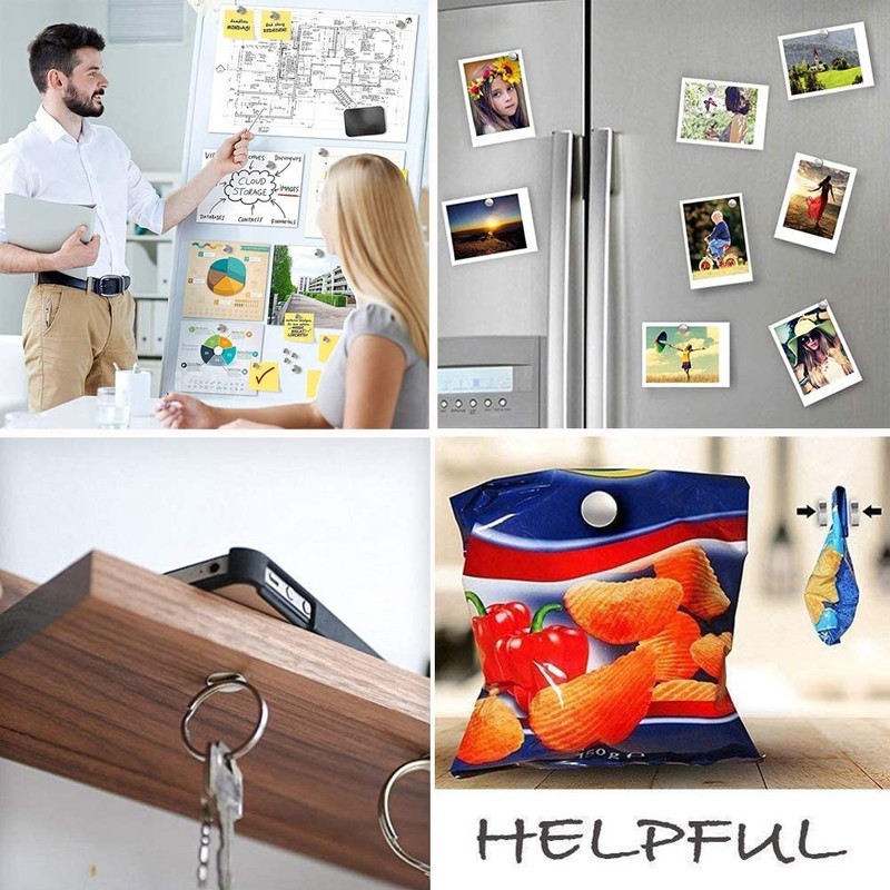30pcs Strong Small Mini Round Refrigerator Office Magnets for Fridge,