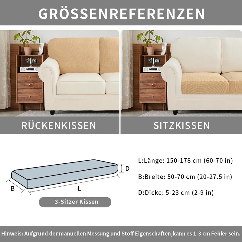 Easy-Going Stretch Sofa Couch Cover 3 Seater, 1 Piece Universal