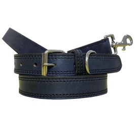 BRADLEY CROMPTON Genuine Leather Matching Pair Dog Collar and Lead Set L