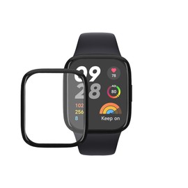 kwmobile Protective Film Compatible with Xiaomi Redmi Watch 3 Screen Protector - 2X Smart Watch Protector Anti-Fingerprint