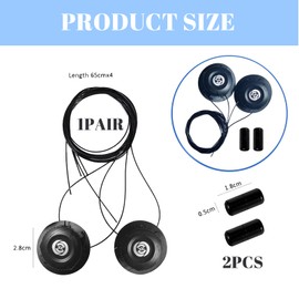 TELAIN Pack of 2 Automatic Screw Lock Shoelaces, No Installation Required, No Tieing, Sneaker Lock Shoelaces for Unisex, Suitable for Children and Adults (Black Push Button)