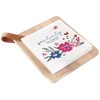 Karma Flora Tea Towel W/Cutting Board Positivity Please