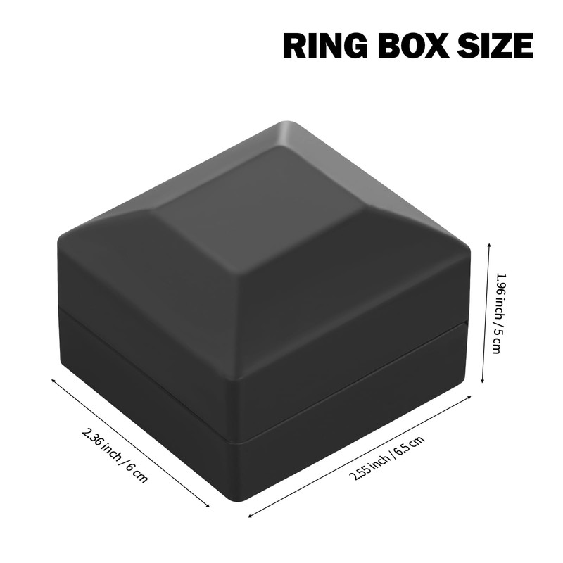 LED Ring Earring Box for Proposal, Wedding, Engagement， Luxury Jewelry