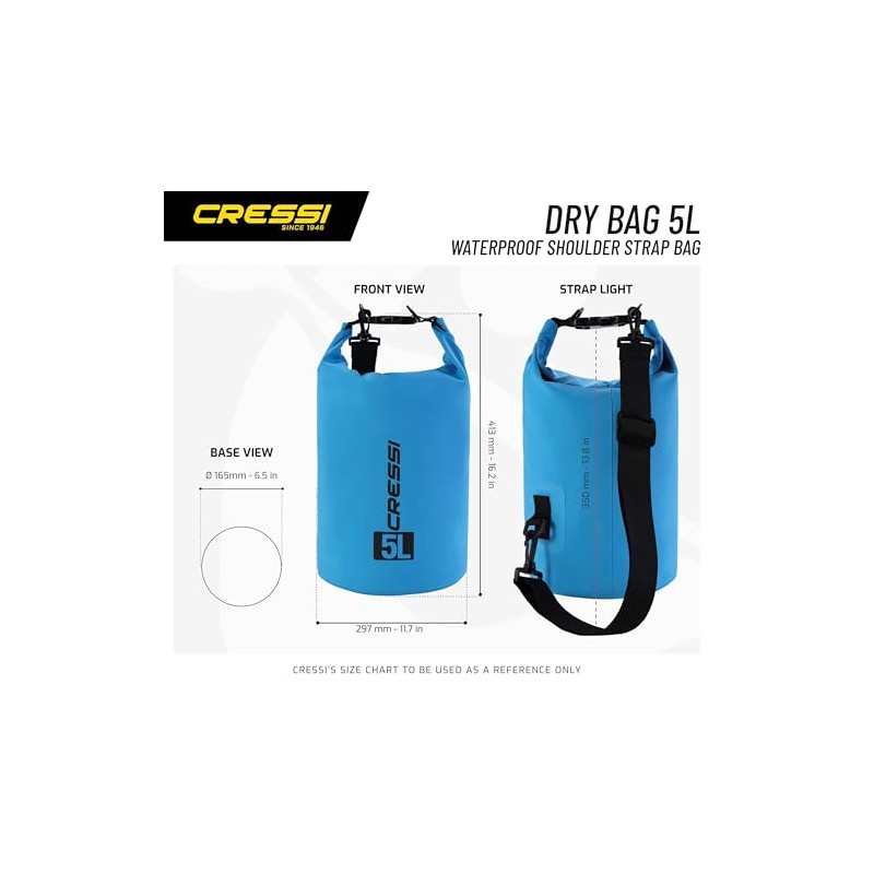 Cressi Unisex Adult Premium Waterproof Bags - White, 10 Litre