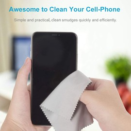 8 PCS Microfiber Cleaning Cloth for Glasses (6"x7"), Premium Eyeglass Cleaning Cloth, Lens Wipes Cloth for Electronics, Glasses, TV Screen, Cell Phone and Laptop, Cleaning The Screens Works Well