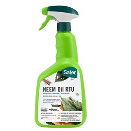 Safer Brand 5180-6 Ready-to-Use Insect Killing, Fungicide and Miticide Neem Oil Spray - 6 Pack