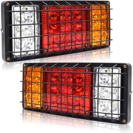 12V LED Truck Tail Light Universal Rear Lamp, Reverse/Running Light/Brake Stop Light, Trailer, Tractor, Pickup.