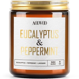 AOOVOO Eucalyptus Mint Candle - Eucalyptus Candle, Scented Candles, Soy Candles for Home Scented, 9oz