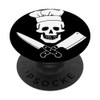 Chef Cooking Restaurant Hat On Skull Cross Knife