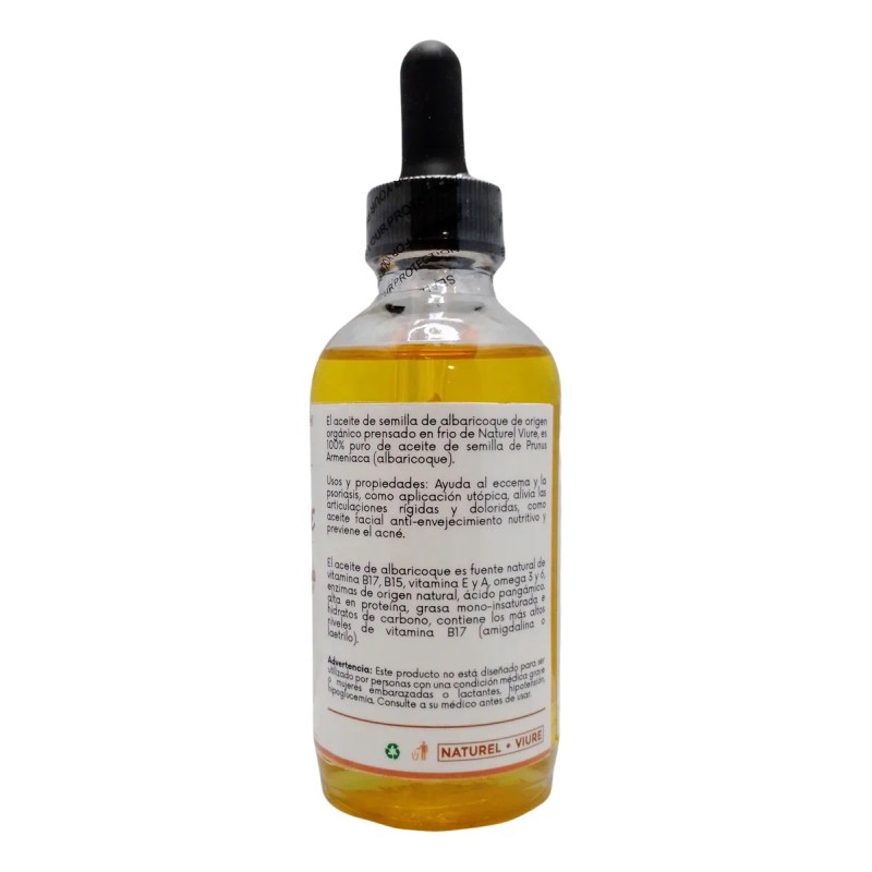 Aceite Semillas De Albaricoque Cosmético 120ml Organic