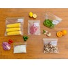 Nishikinshokin Zippered Plastic Bags for Freezing and Refrigerating, Clear, Pack
