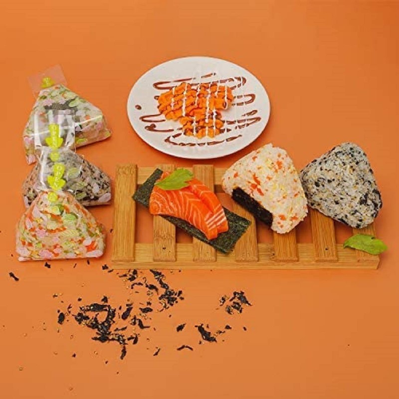 ChasBete Rice Mould Set, DIY Sushi Maker, 2 Onigiri Mould