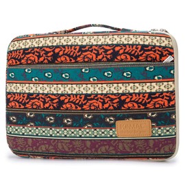 Kinmac New Bohemian 360° Cushion Protective Waterproof Laptop Case Bag Sleeve with Handle Compatible with LG Gram 16 inch and 15.6 inch-16 inch Laptop