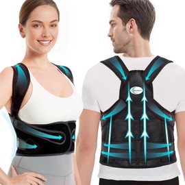 Special Land Adjustable Posture Corrector | Provides full back & lumbar support, relieves upper & lower back pain, improves posture, and aids spine alignment & scoliosis correction. 2-in-1 (Small)