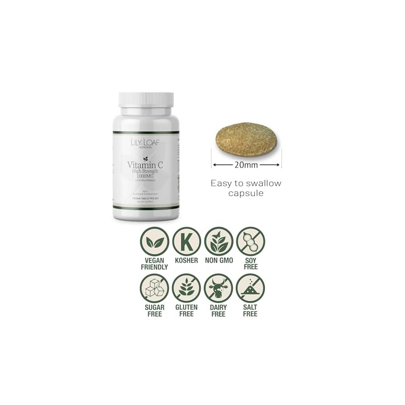 Lily & Loaf Vitamin C High Strength 1,000mg – Controlled