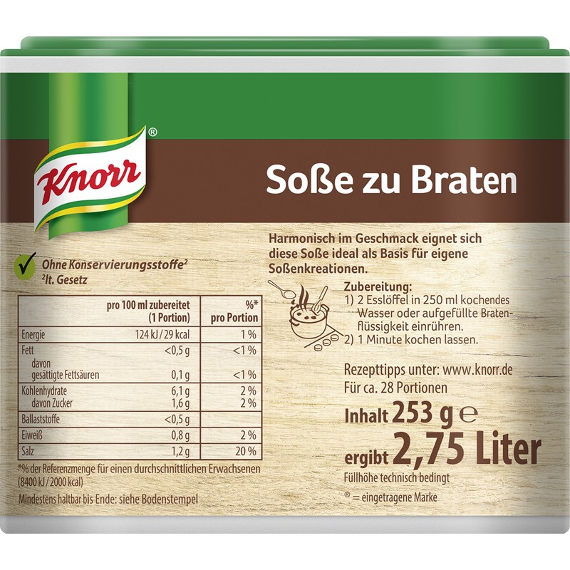 Knorr Roast Gravy ( Sosse Zum Braten ) for 2.75