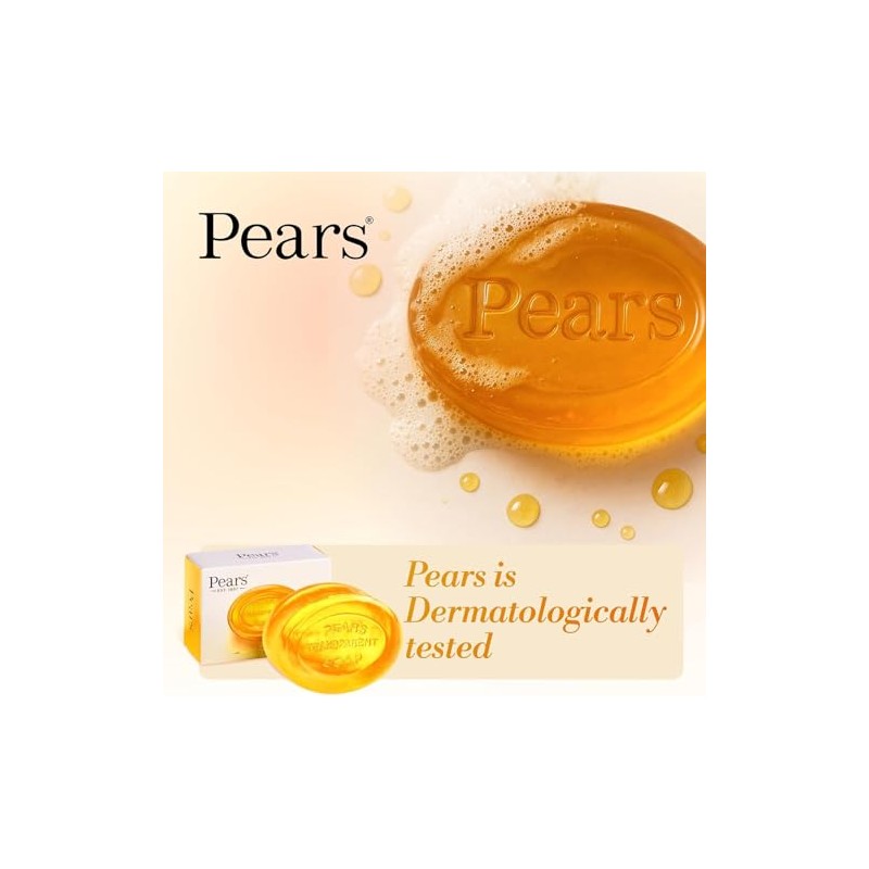 Pears Pure & Gentle Transparent Soap Bar 3 Pack (125g