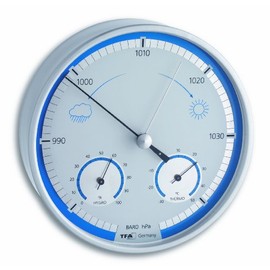 TFA 20.2027.20 Indoor/Outdoor Analogue Weather Station, 160 mm Diameter